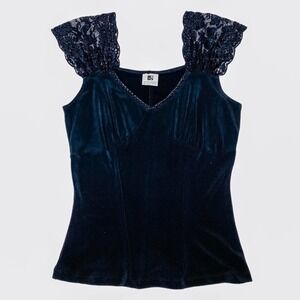 INTERNATIONAL Newport Group Lace Cap Sleeve Blouse